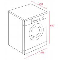 Maşină de spălat rufe MAESTRO SPA TKD 1270, 1200 RPM, Spalare 7 kg, Clasă Energetică: A+++, Alb